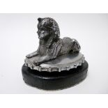 VINTAGE CAR MASCOT - ARMSTRONG SIDDLEY RECUMBENT SPHINX circa 1934 mounted on large radiator cap,