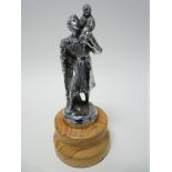 VINTAGE CAR MASCOT- St CHRISTOPHER possibly by A E Lejeune, 13cms H, circa 1930s.