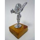 VINTAGE CAR MASCOT-SILVER SPIRIT ROLLS ROYCE Silver Shadow 1954-1965, 11cms H.