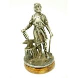 VINTAGE CAR MASCOT - VULCAN BLACKSMITH head turned left, 12cms H.