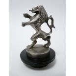 VINTAGE CAR MASCOT - RAMPANT LION by Lawrie Bros Ltd, circa 1920, 7cms H.