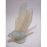 SABINO OPALESCENT GLASS CAR MASCOT-LIBELLULE/DRAGONFLY 15cms H, 13.5cms L, makers marks present.