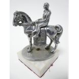 VINTAGE CAR MASCOT - LADY GODIVA by DESMO, 11cms H, 10cms L,