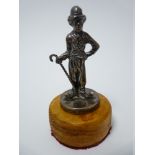 VINTAGE CAR MASCOT- CHARLIE CHAPLIN by A E Lejeune, stamped AEL Copyright, 8.5cms H.