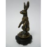 VINTAGE CAR MASCOT - EARLY ALVIS HARE by A E Lejeune, stamped AEL, 10.5cms H.