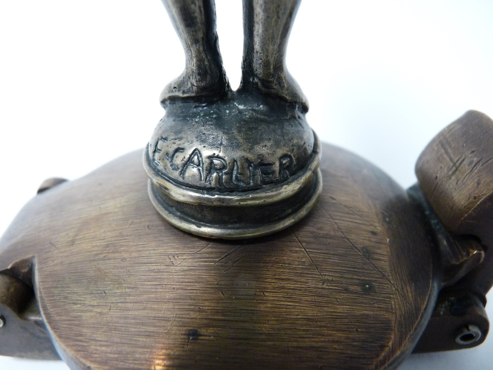 VINTAGE CAR MASCOT-CONTORTIONIST after E Carlier, French, bears signature, 13cms H. - Image 3 of 5