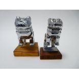 VINTAGE TRUCK MASCOTS X 2-MACK BULLDOGS two sizes including a 9.5cms H, 10cms L example and a 9.5cms