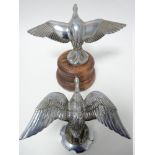 VINTAGE CAR MASCOTS X 2 to include a GOOSE IN FLIGHT possibly Wills St Claire, 7cms H, 17.5cms