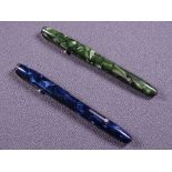 CONWAY STEWART - Two vintage (late 1950s-60s) Conway Stewart No 15 fountain pens, one having blue