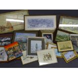 A LARGE PARCEL OF MISCELLANEOUS FRAMED PRINTS AND PICTURES