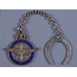 19TH CENTURY MOTORING MEDAL "thirty years on the road" with original horseshoe fob