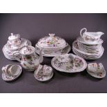 RICHARD GINORI. Approx 40 pieces of quality floral decorated Doccia dinner/ breakfast ware