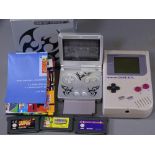 NINTENDO-GAMEBOY AND A GAMEBOY ADVANCE