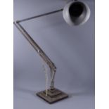 HERBERT TERRY & SONS- PATENTED CHROME ANGLE-POISE LAMP on a stepped square base