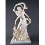 LARGE MODERN PARIAN GROUP of 2 dancing figures, 46 cms high