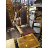 ASSORTED FURNITURE including two circular top tables, selection of eight oak dining chairs, large