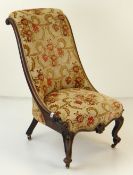 VICTORIAN CARVED NURSING CHAIR