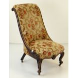 VICTORIAN CARVED NURSING CHAIR