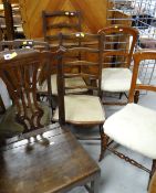 SUNDRY CHAIRS including oak farmhouse chair (6)