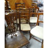 SUNDRY CHAIRS including oak farmhouse chair (6)