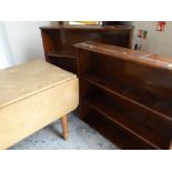 LONG PINE DROP LEAF TABLE table is 166cms long together with two bookcases (3)