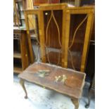 VINTAGE POLISHED CHINA CABINET and similar period Japanned Long-John coffee table (2)