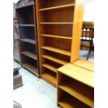 TWO TALL & TWO SHORT OPEN BOOKCASES (4)