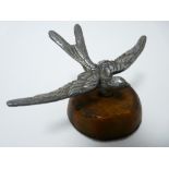 VINTAGE CAR MASCOT - SWIFT BIRD by Swift Cars Coventry, circa 1920s, 4cms H, 13cms Span.