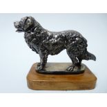 VINTAGE CAR MASCOT-St BERNARD by Louis Lejeune, monogram verso, 8.5cms H, 13cms L.