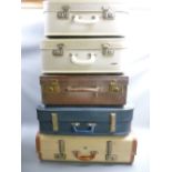 VINTAGE LUGGAGE CASES x 5