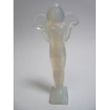 SABINO OPALESCENT GLASS CAR MASCOT-EGYPTIENNE standing female figure 12cms H, makers marks present.