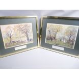 HELEN BRADLEY-PAIR OF COLOURED PRINTS-1. 'It was our last afternoon at Blackpool.......' 2. 'On