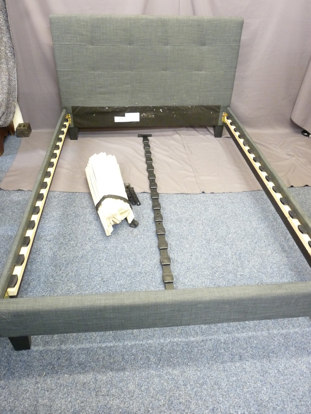 ULTRA MODERN FABRIC BED FRAME and slats