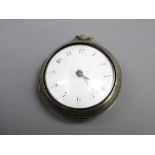 PAIR CASED POCKET WATCH, signed Bayley, London, early 19th century with watchmaker's paper label