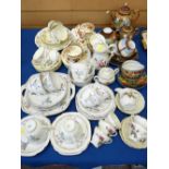 MIXED DECORATIVE TEAWARE: A QUANTITY in various patterns by English, Continental and Oriental