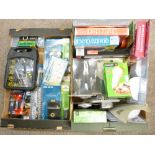 HAND TOOLS, SOCKET SETS & HOUSEHOLD GOOD: A GOOD QUANTITY mainly packaged and unused (in two boxes)
