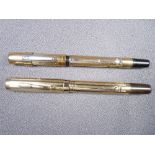 WATERMAN - Vintage (c1915 to 1930) gold filled Waterman 0552 fountain pen with pinstripe pattern