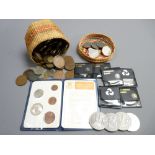 BRITISH & OVERSEAS VINTAGE COINAGE & COLLECTABLE CROWNS - A QUANTITY