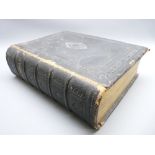 LARGE VINTAGE FAMILY BIBLE printed by Virtue & Company Ltd, London