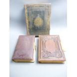 TWO VICTORIAN PHOTOGRAPH ALBUMS & A FAMILY BIBLE 140 plus portrait images to one album, the other