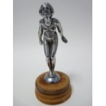 VINTAGE CAR MASCOT-BATHING BELLE unmarked, circa 1920s, 12cms H