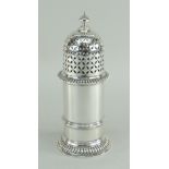 EDWARD VII SILVER SUGAR CASTER of light house form, London 1904, marked for 'Thomas 153 New Bond