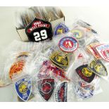 ASSORTED FIRE SERVICE EMBROIDERED SOUVENIR BADGES, mostly North American Services (approx. 250)