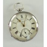 SILVER 'SPECIAL ENGLISH LEVER' POCKET WATCH, the movement marked 'Chas O. Williams Cardiff' number