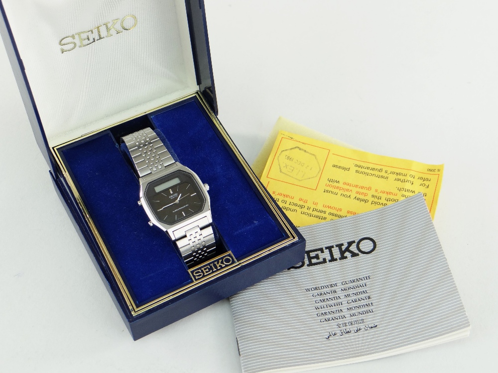 THREE MODERN WRISTWATCHES including Seiko Quartz alarm chronograph with box and papers, Swanson - Image 2 of 2