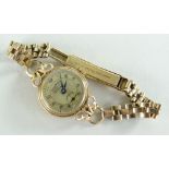 9CT GOLD LADIES 'ROAMER' ANTIMAGNETIC WRISTWATCH, the 'seventeen jewels' Swiss made movement with