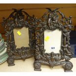 PAIR OF METALLIC ROCOCO-STYLE EASEL PORTRAIT FRAMES (2)