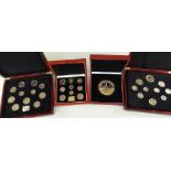 FOUR CASED LONDON MINT OFFICE COMMEMORATIVE COINAGE SETS comprising The Coins of Britannia's Last