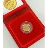 CASED 1980 GOLD HALF SOVEREIGN with certificate