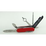 SPECIALIST SWISS ARMY PEN KNIFE FOR A WATCH MAKER or jewellery trade, having several foldout tools